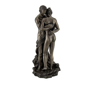 Hiện đại đúc đồng điêu khắc khỏa thân hôn đôi tượng cho trang trí công cộng